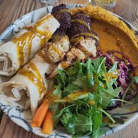 Falafel and salad lunch at The Sundial Kitchen in Bristol