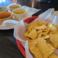 Chips and dips at Vegan Vato in Albuquerque