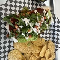NMCali Burrito, Christmas-stylee  at Vegan Vato in Albuquerque