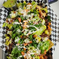 Loaded nachos at Vegan Vato in Albuquerque