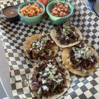 Jackfruit Birria + Impossible Tacos  at Vegan Vato in Albuquerque