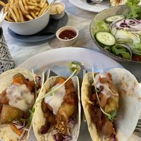 Avocado tempura tacos   at Chop 'n Chill in South West Rocks