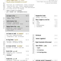 Frühstückskarte at Café Konditorei Sommer in Reutlingen