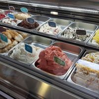 Green labeled Icecream is vegan. at Schokoladen Manufaktur  in Eisenach