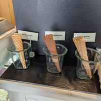 Vegane Waffelsorten (Vanille, Schoko, Zimt) at Schokoladen Manufaktur  in Eisenach