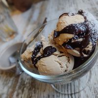 Postre de la casa at Bioloco in Madrid