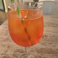 Delicious Aperol spritz  at Bioloco in Madrid