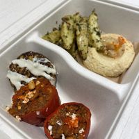 Four sides in a Mezze Box. at Carvaan Delicatessen in Yokohama
