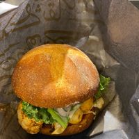 Moroccan roasted cauliflower burger at Carvaan Delicatessen in Yokohama