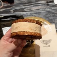 Ice cream sandwich hazelnut flavor at Carvaan Delicatessen in Yokohama