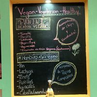 Vegan menu at Evy's World in Monteverde