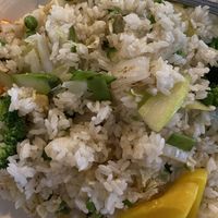 Veggie fried rice with no egg at Yamato Hibachi & Sushi Bar in Norwood