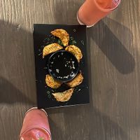 Farm Gyosas and Tropic Smoothies! at Rock and Rolls Vegan Sushi in Panama City