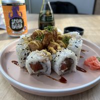This sushi is at another level!  at Rock and Rolls Vegan Sushi in Panama City