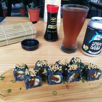 Black roll at Rock and Rolls Vegan Sushi in Panama City