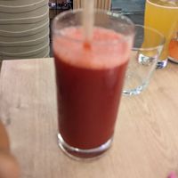 Strawberry juice at Rock and Rolls Vegan Sushi in Panama City