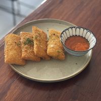 Mozzarella sticks, not GF  at Rock and Rolls Vegan Sushi in Panama City