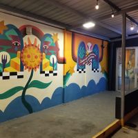 Entry Wall at Rock and Rolls Vegan Sushi in Panama City