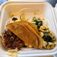 Tofu scramble with hash browns. at Snooze in Austin