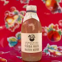 Yerba Mate water kefir
Agua fermentada con infusión de yerba mate, similar a la kombucha ligeramente fermentada y efervescente. at Fast and Wise in San Miguel De Allende