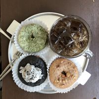 Green tea, black sesame, earl gray doughnut  at O.verte Donuts 오베흐트 도넛 in Seoul
