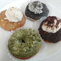 Earl grey, Black sesame, Matcha and Hazelnut. at O.verte Donuts 오베흐트 도넛 in Seoul
