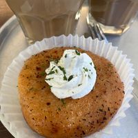 Garlic and cream cheese (don’t judge me…it was gooooood)  at O.verte Donuts 오베흐트 도넛 in Seoul