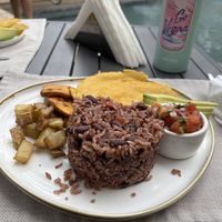 Gallo pinto (breakfast)  at Mother Earth Vegan Restaurant in Tamarindo