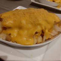 Seitan 3 cheese combo with chips at Harry's Place CIC in Ballynahinch