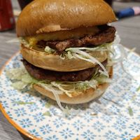 Vegan big mac at Harry's Place CIC in Ballynahinch