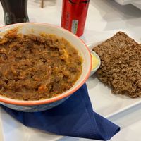Vegan stew at Harry's Place CIC in Ballynahinch
