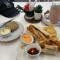 Bob the Belfast and wheaten bread with a dirty chai   at Harry's Place CIC in Ballynahinch