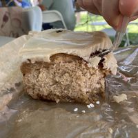 Sourdough cinnamon roll from Vegfest 2021 at Third Space Bakery Co-op in Pittsburgh