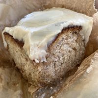 Sourdough cinnamon roll from Vegfest 2021 at Third Space Bakery Co-op in Pittsburgh