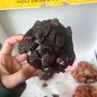 raspberry filled choc glaze oreo at The Donut Patch in Oviedo