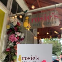 Beautiful business card  at Rosie's Coffee & Wine Garden in Charlotte