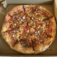 Spicy veg pizza   at Fat Tony's Pizza in Whistler