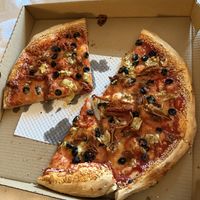 Artichoke sun-dried tomato pizza   at Fat Tony's Pizza in Whistler