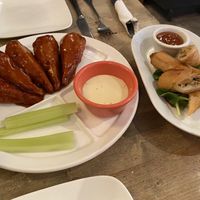 Wings and spring rolls at Red Bamboo in New York City