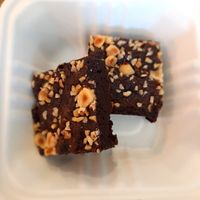 Gluten free vegan brownie at Vibes in Dorchester