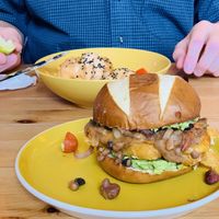 The breakfast roll is the best Ive found at Vibes in Dorchester