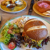 Burger at Vibes in Dorchester