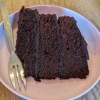 Chocolate cake at Vibes in Dorchester