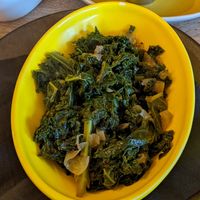 Garlic kale at Vibes in Dorchester