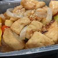 Pad Prew Wan Tofu (sweet and sour tofu) at Soi 38 in Edinburgh