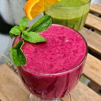 Homemade smoothies 🌱🥝🍌🫐🍓👍 at Mana Food - Moabit in Berlin