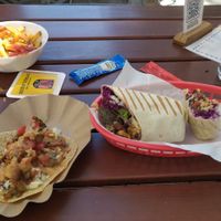 Burrito, Taco und Pommes at Sakristei in Stuttgart