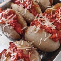 Patatas rellenas at Saboro Comida Consciente in Castellon De La Plana