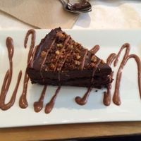 Chocolate cake at Sacred Chow in New York City