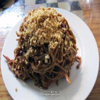 Sliced Ginger Soba Noodles w/spicy peanut sauce at Sacred Chow in New York City